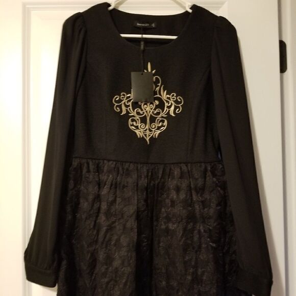 NWOT LamMix27 black dress - Picture 1 of 4